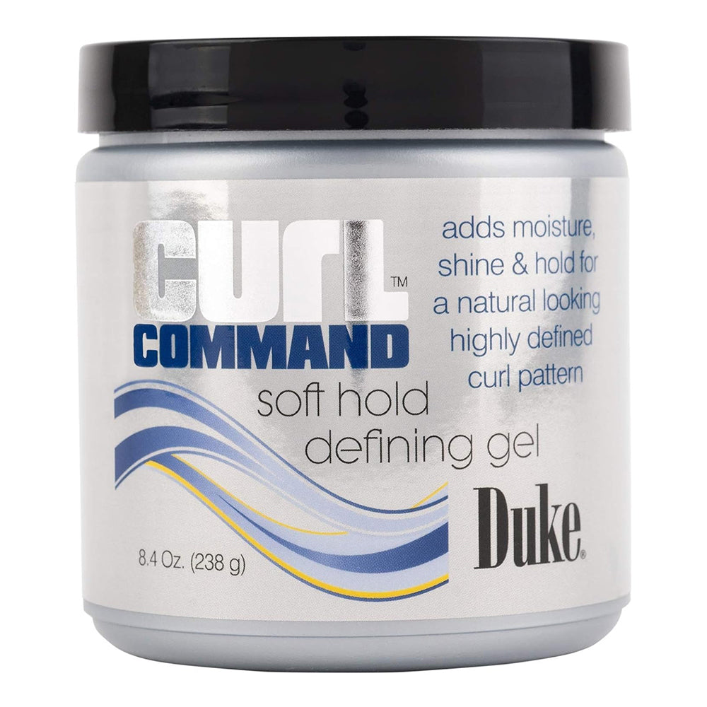 Duke Curl Command Soft Hold Defining Gel Add Moisture Shine and Highly Defined Curl Pattern 8.4Oz (238g)
